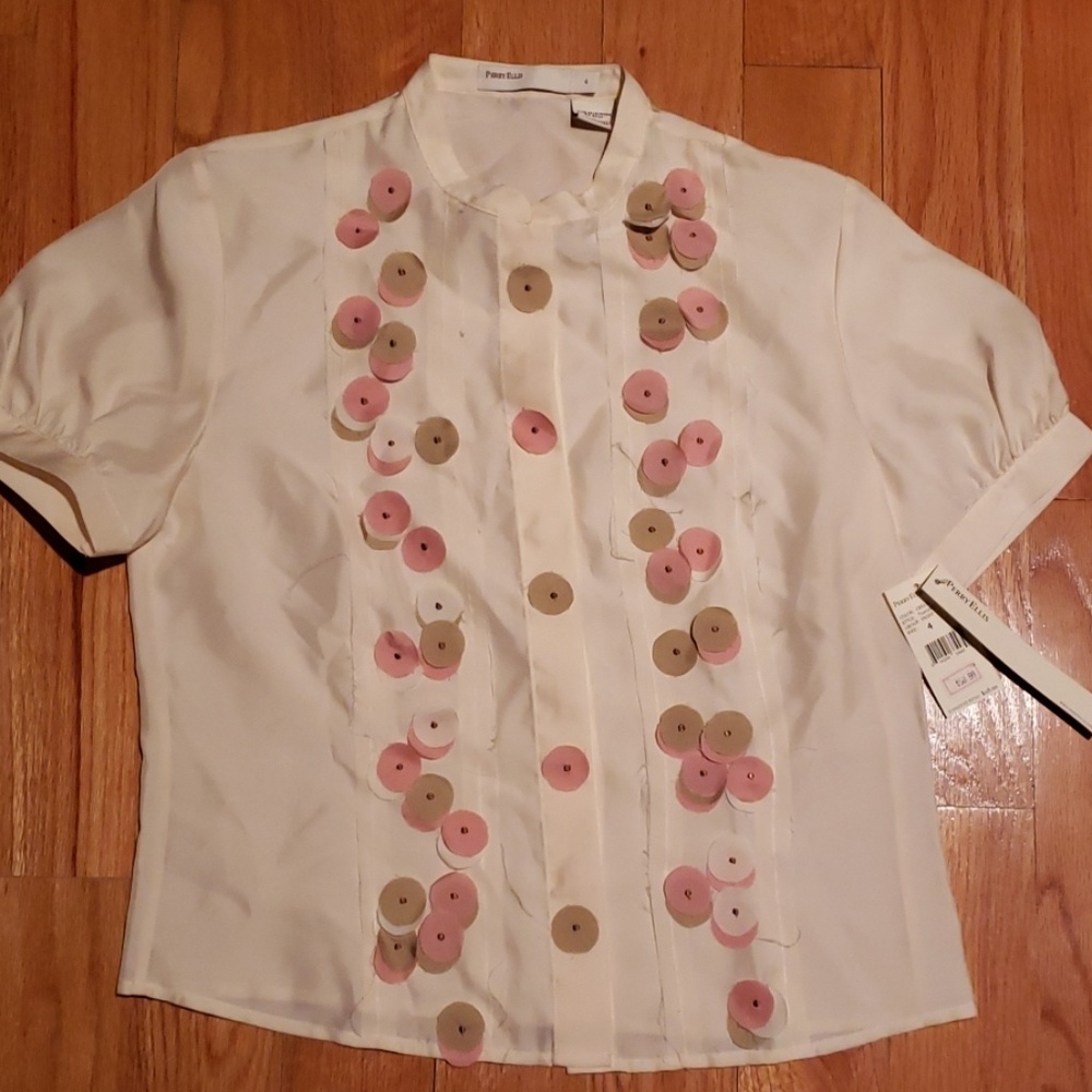 NWT Perry Ellis silk blouse size 4